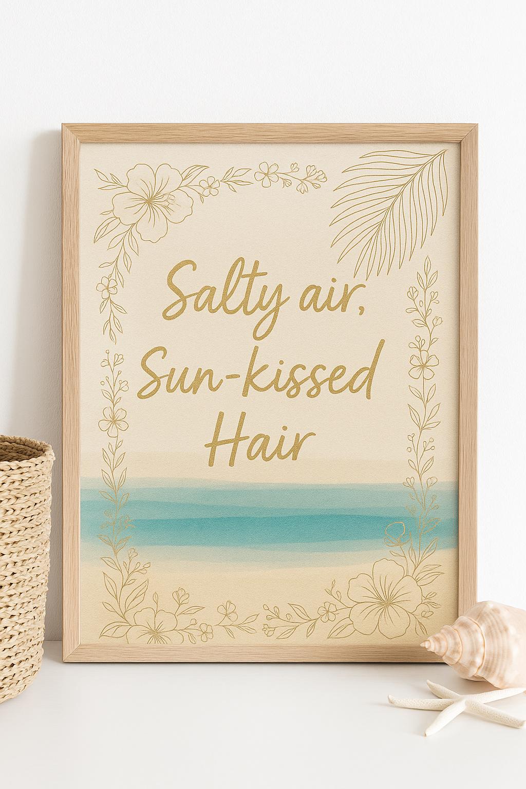 Beachy Digital Print Set of 4 | Ocean Quote Wall Art Bundle | Coastal Boho Decor | 8x10 Printable Gallery Set