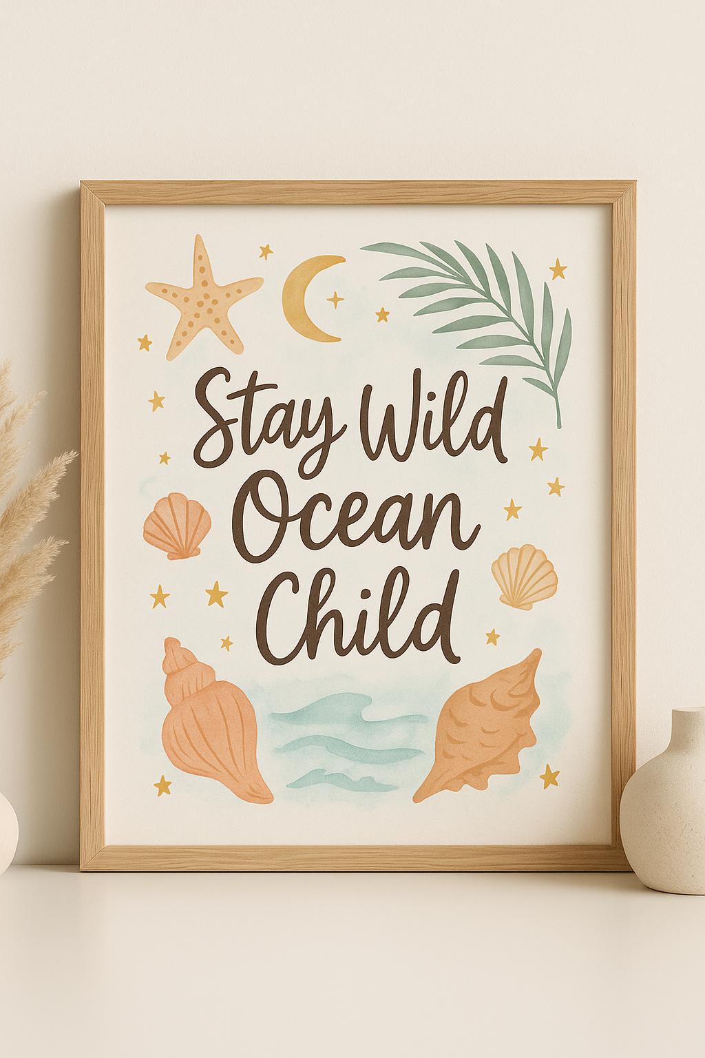 Beachy Digital Print Set of 4 | Ocean Quote Wall Art Bundle | Coastal Boho Decor | 8x10 Printable Gallery Set